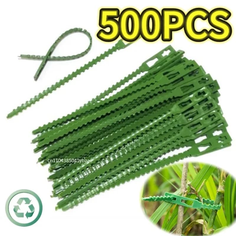 50-1000 pz Fascette per cavi per piante in plastica regolabili Fascette per cavi riutilizzabili per albero da giardino Supporto per arrampicata Pianta Vite Clip per stelo di pomodoro