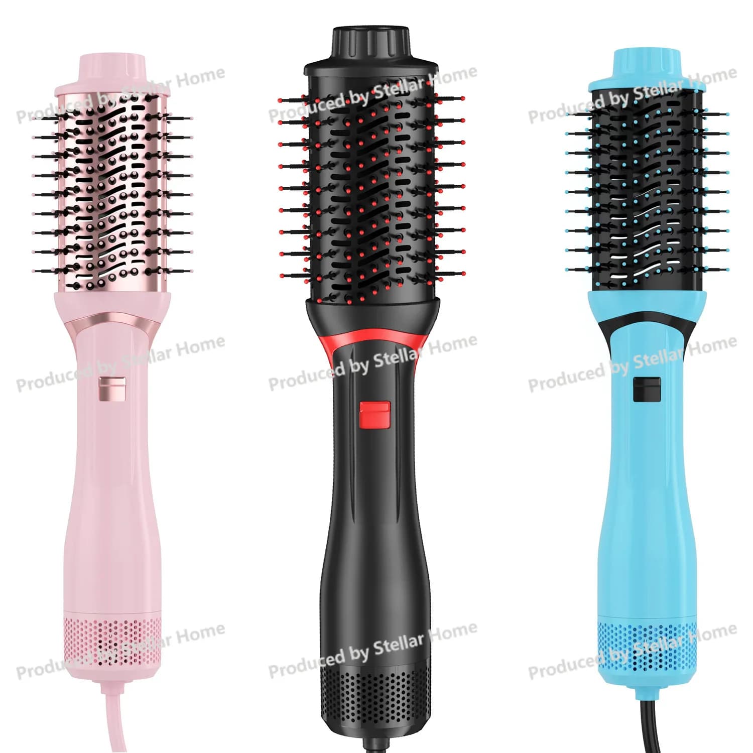 Nuovo pettine ad aria calda di seconda generazione da 1200 W mini pettine per styling compatto multifunzionale 5 in 1 pettine per asciugacapelli agli ioni negativi