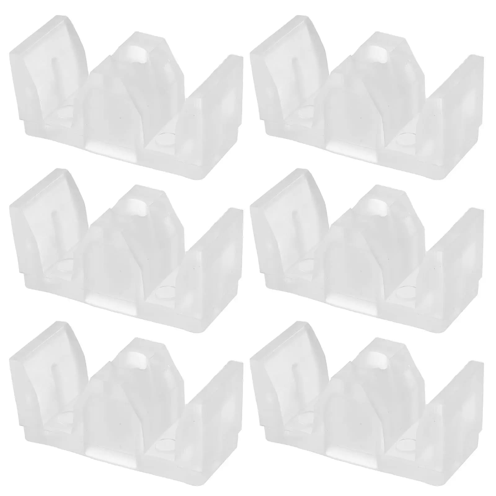 6Pcs Glass Sliding Door Anti Collision Block Pads Shower Room Bottom Guide Silicone Bumper Shower Door Stopper Seal Strip Quiet