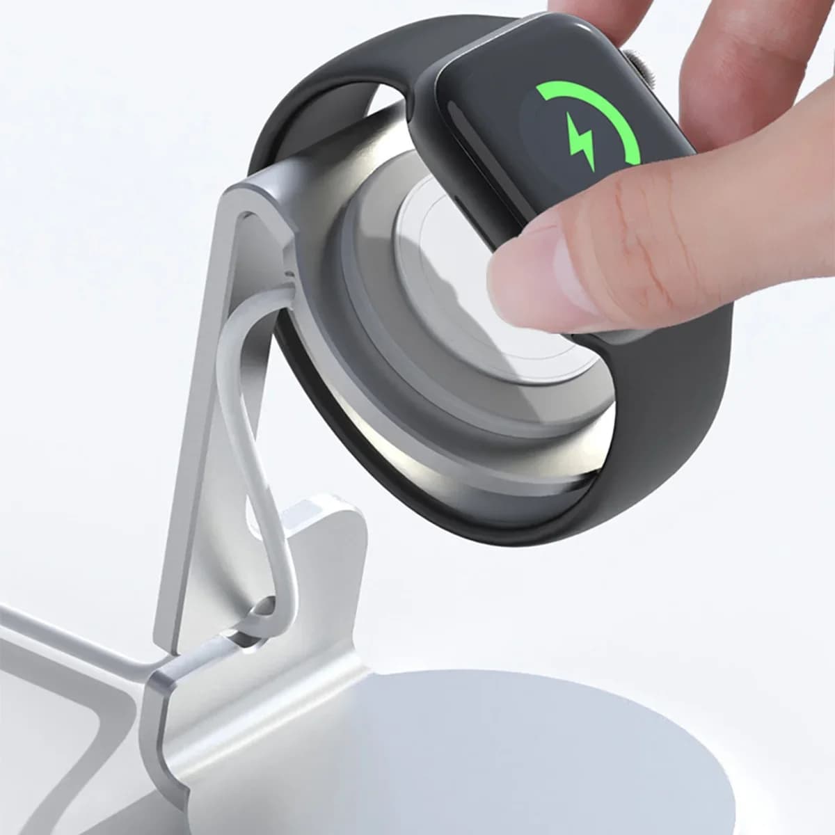Staffa per caricabatterie in metallo per supporto per stazione dock Apple Watch per IWatch Serie Ultra 1 2/9/SE/8/7/6/5/4/3/2/1 Espositore per orologi