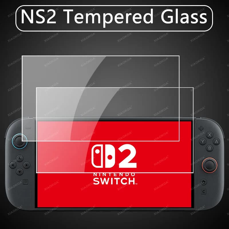 HD NS2 Tempered Glass Screen Protector for Switch 2 Protective Tempered Glass Screen Transparent HD 2