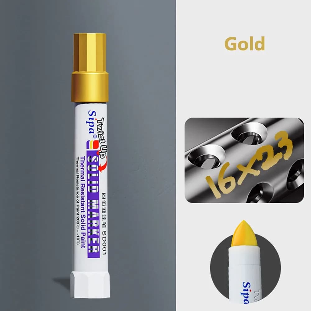 Solid Paint Pen Oil-based Ink High Temperature Resistant Solid Paint Marker Waterproof Marker Pen