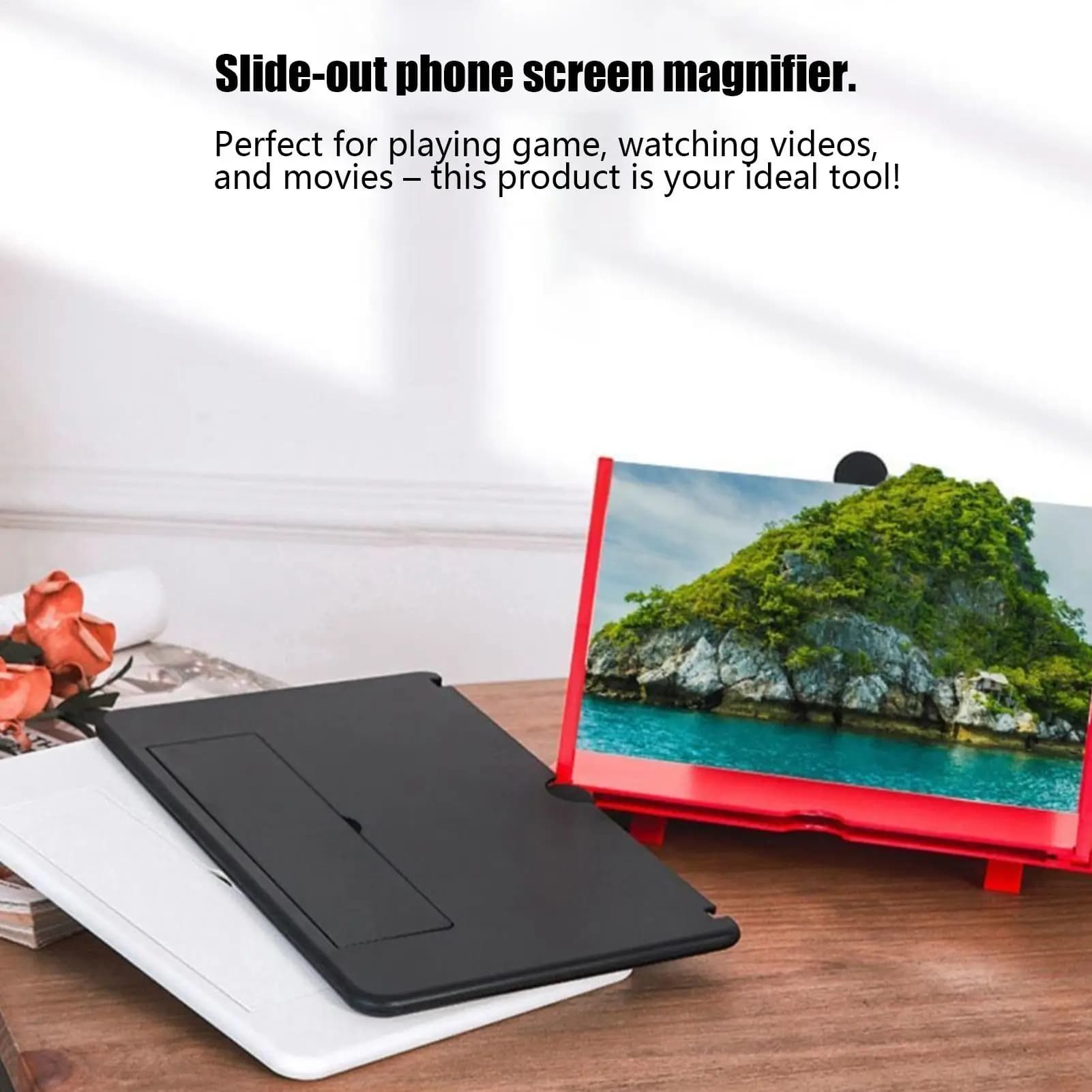 Mobile Phone Magnifier HD Foldable Enlarger Mobile Phone Magnifier Projector Screen For Video Movie Game Elderly Book Page