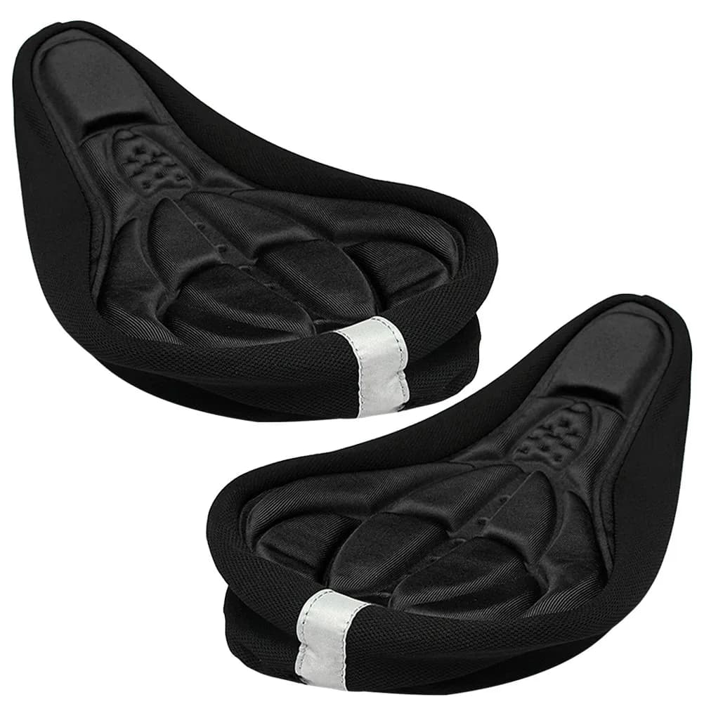2 Pezzi Coprisella Bici con Cuscino in Gel 3D, Ammortizzante, Traspirante, Ergonomico per Bici da Strada, Mountain Bike e Pieghevoli
