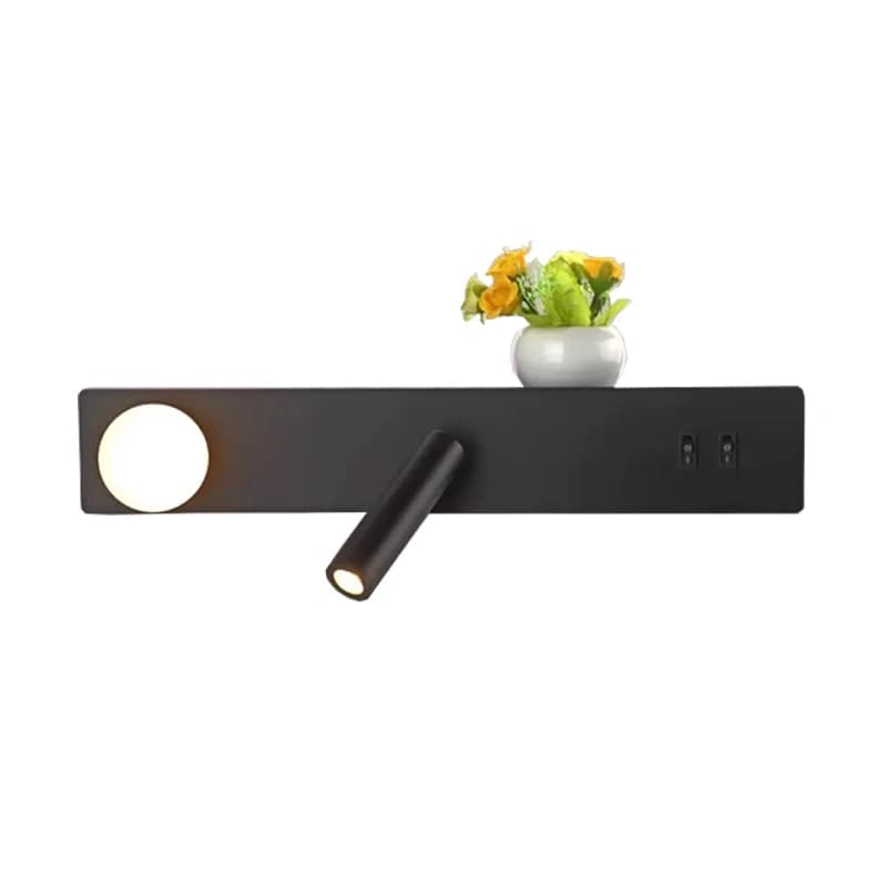 Nordic Minimalist Bedside Wall Lamp LED Hotel Strip Lighting Cozy Home Shelf Reading Light Atmosphere