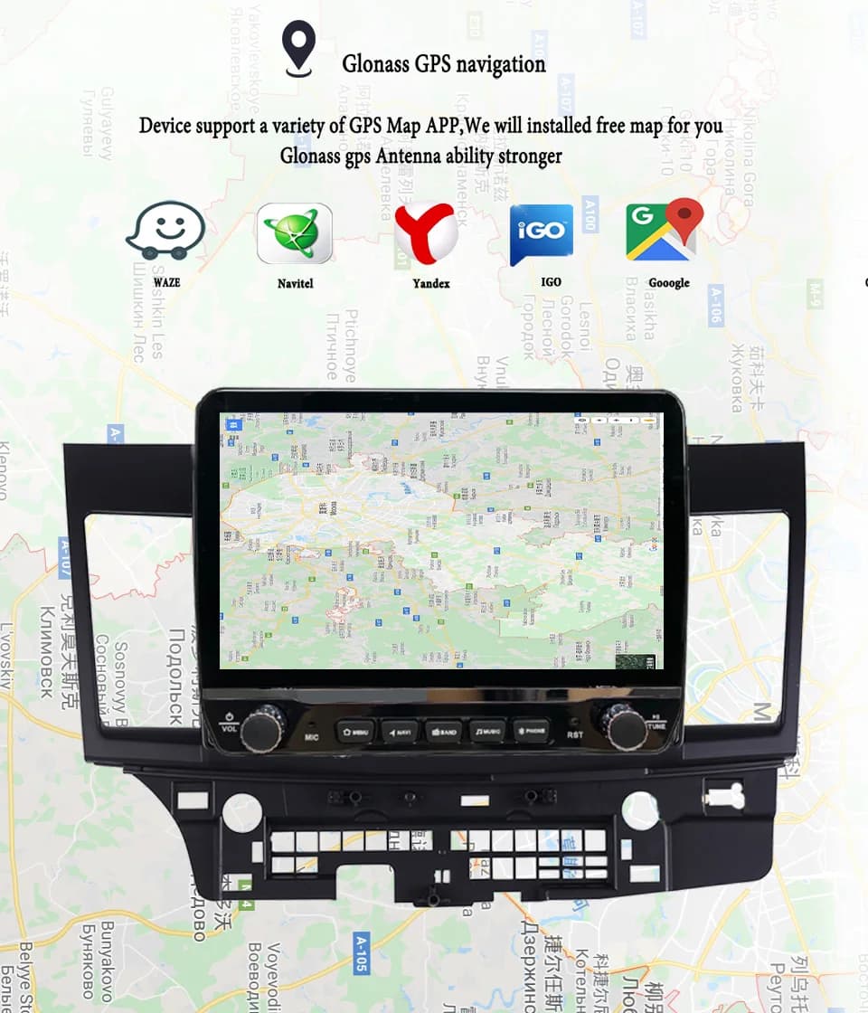 Autoradio 8Core 8G+128G with Carplay for Mitsubishi Lancer 2007-2012, GPS navigator, DVD player, Cassette, 4G LTE, Head Unit
