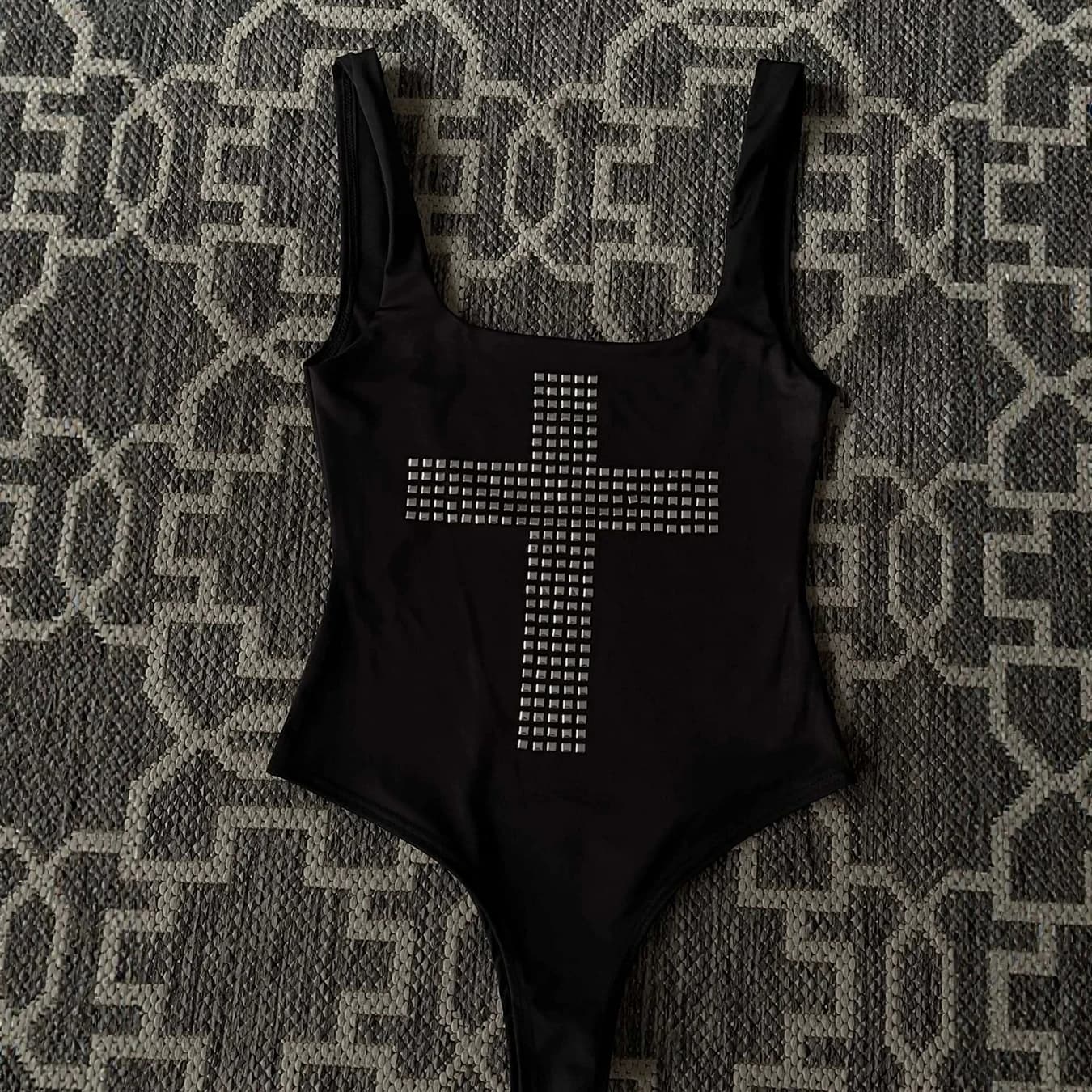 Summer new hot diamond sexy vest for women sleeveless dark gothic trend Y2K ins jumpsuit