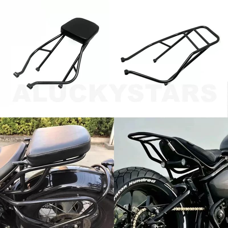 Portapacchi posteriore per moto con cuscino per sedile passeggero per Triumph Bonneville Bobber 2017-2023 Accessori
