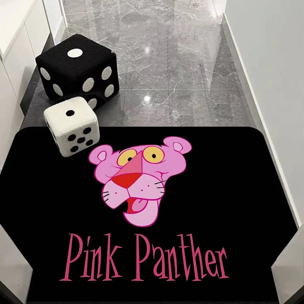 Tappetino rettangolare P-Pink P-Panther, antiscivolo, morbido, per la casa, per porta d'ingresso, per interni ed esterni, per hotel, per decorazioni