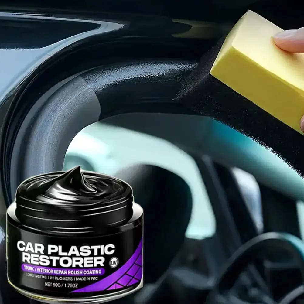 Restauratore di plastica per auto Ritorno al nero lucido Cera per interni auto Smalto automatico e rivestimento per agente Rivestimento per pannello Riparazione pelle Rinnova A2A7