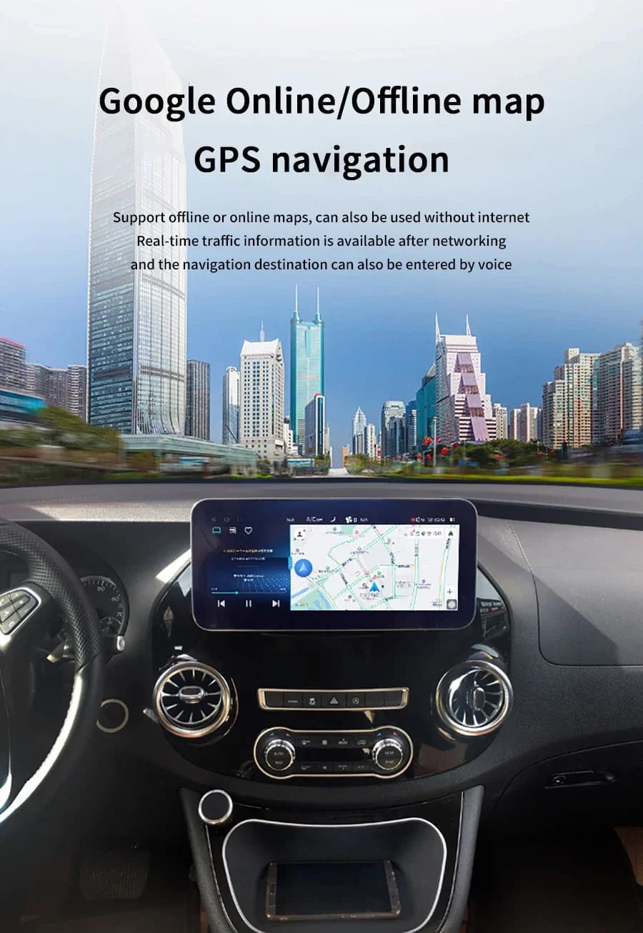 G Android 14 Autoradio da 12.3 pollici Per Mercedes Benz Vito 116 2016 Ricevitore Stereo Gps di Navigazione Dsp Video Lettore Carplay 128gb