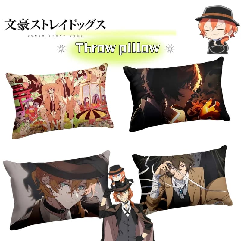 Bungo Stray Dogs Osamu Dazai Atsushi Nakajima Creativo ad alto aspetto Cartoon Anime Personaggio Cuscino per il corpo per la decorazione della camera da letto