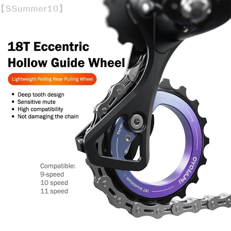 【SSummer10】Puleggia Eccentrica Cava per Deragliatore Posteriore Bici 18T - Kit di Aggiornamento Cuscinetti per Guarnitura Bici da Corsa R8000 R7000【SS】