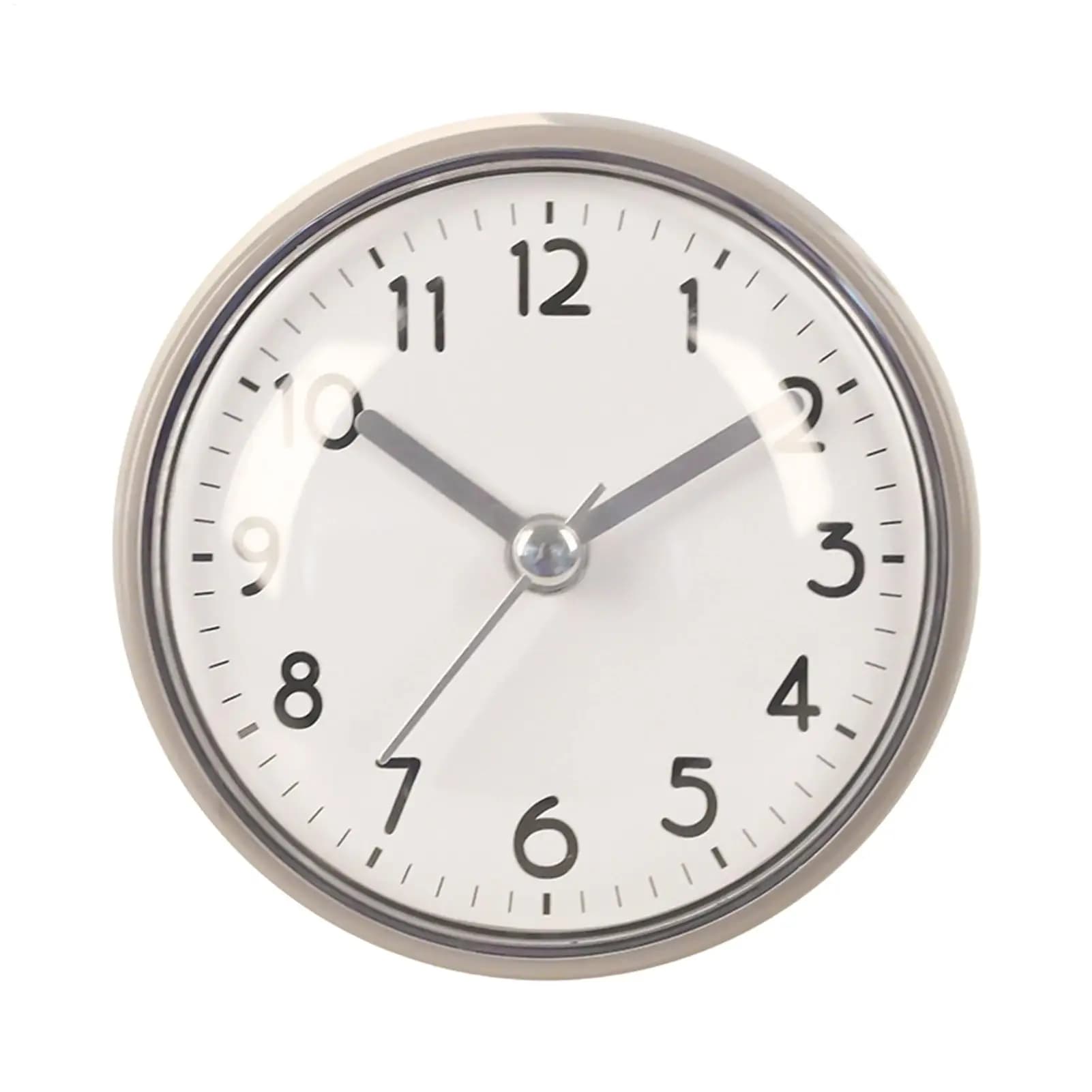 Mini Orologio da Parete a Ventosa, Impermeabile Antiappannamento 7cm per Bagno, Cucina, Toilette, Soggiorno, Piccolo Orologio da Tavolo al Quarzo