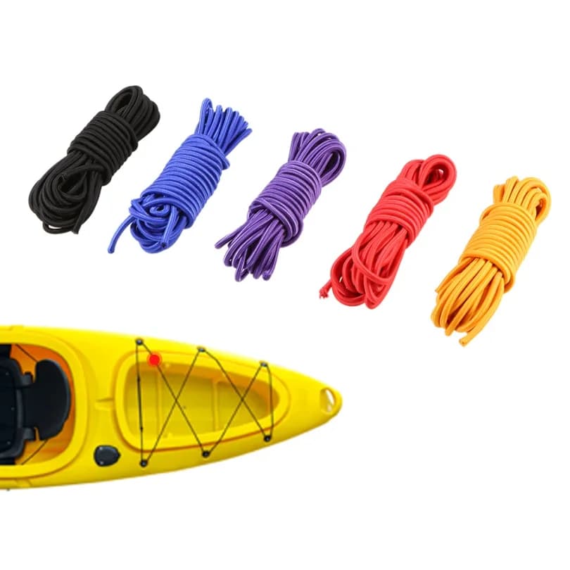 5 Meters 4mm / 5mm Kayak Boat Elastic Bungee Cord Rope Create Paddle Holders Add Deck Rigging Secure Rear in Kayaks Wholesale