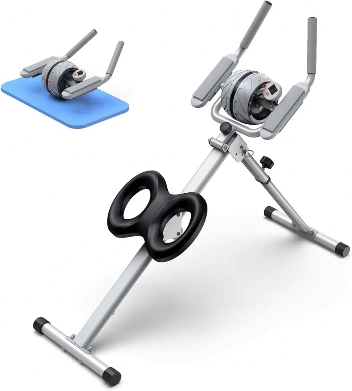 2 in 1 Abdominal Training Equipment Roller Wheel Machine Adjustable Cruncher Exercise For Abdominal Core Strength Training 2