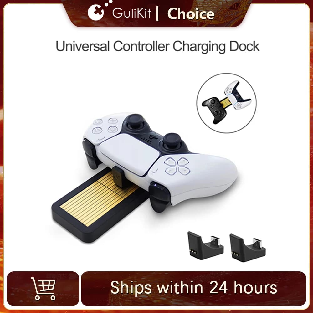 GuliKit Dock di ricarica per controller universale Caricatore doppio per stazione di ricarica per controller PS5 Switch Pro Gulikit KK3 Max