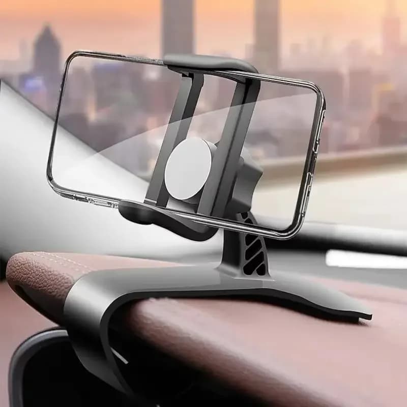 Universal Multi Functional Car Phone Holder Easy Clip Dashboard Mount Stand Adjustable 360 Rotation Phone GPS Navigation Bracket