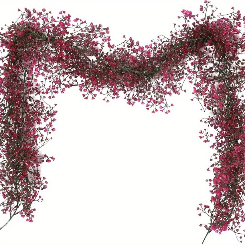 1 piece of artificial ivy wreath with ferns - 5.6 feet of artificial plastic green plant vines, suitable
