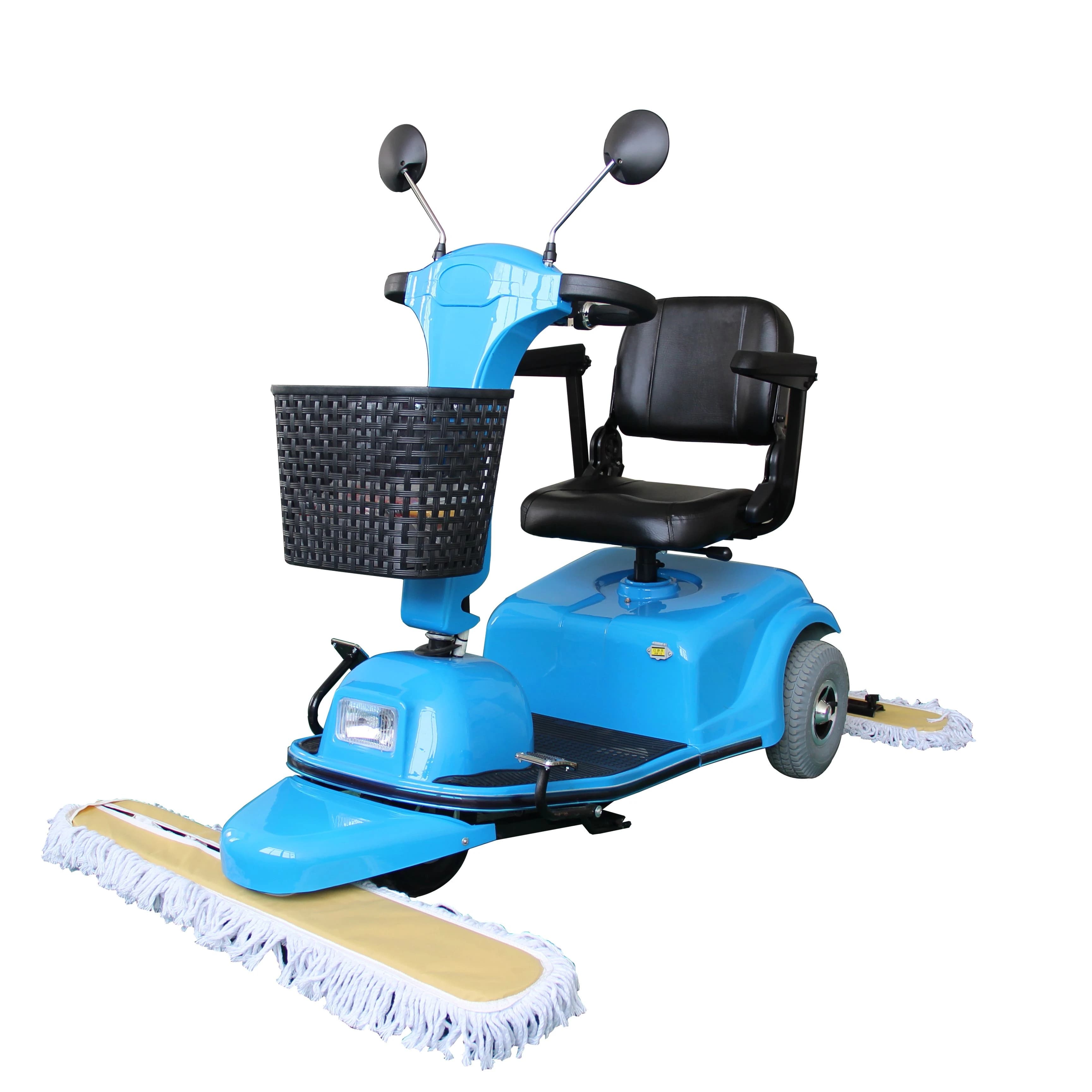 Best Sell Ride on Floor Spazzatrici Triciclo Mop da pavimento Carrello per la polvere a tre ruote con propulsione