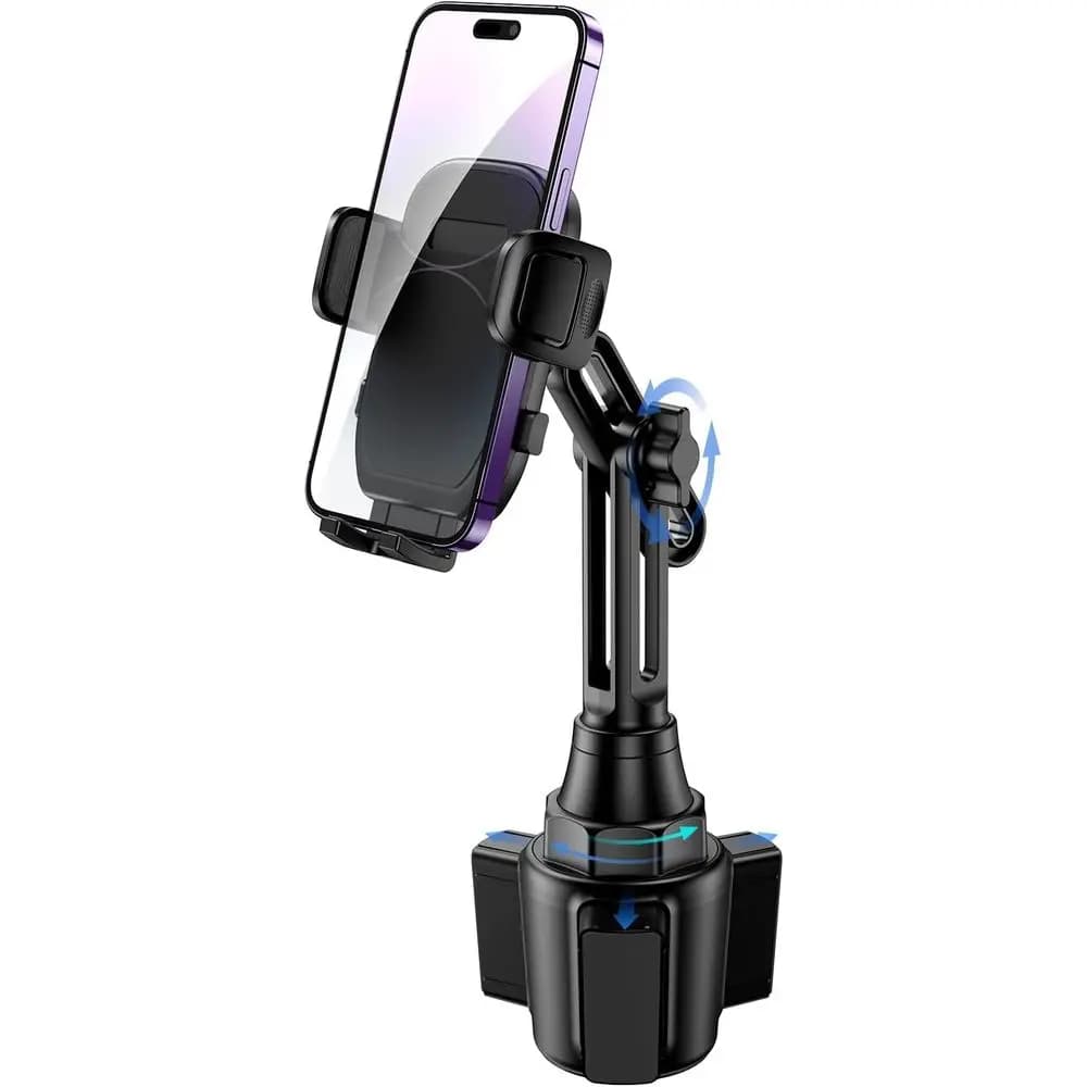 Upgraded Version Universal Cup Phone Cradle Holder with Long Adjustable Arm, Compatible with All Smartphones