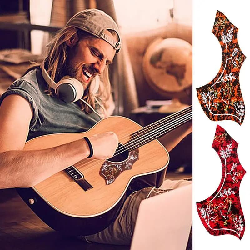 Protezioni per plettro per chitarra Piastra antigraffio autoadesiva per chitarra Set di 10 piastre di protezione antigraffio versatili per chitarra