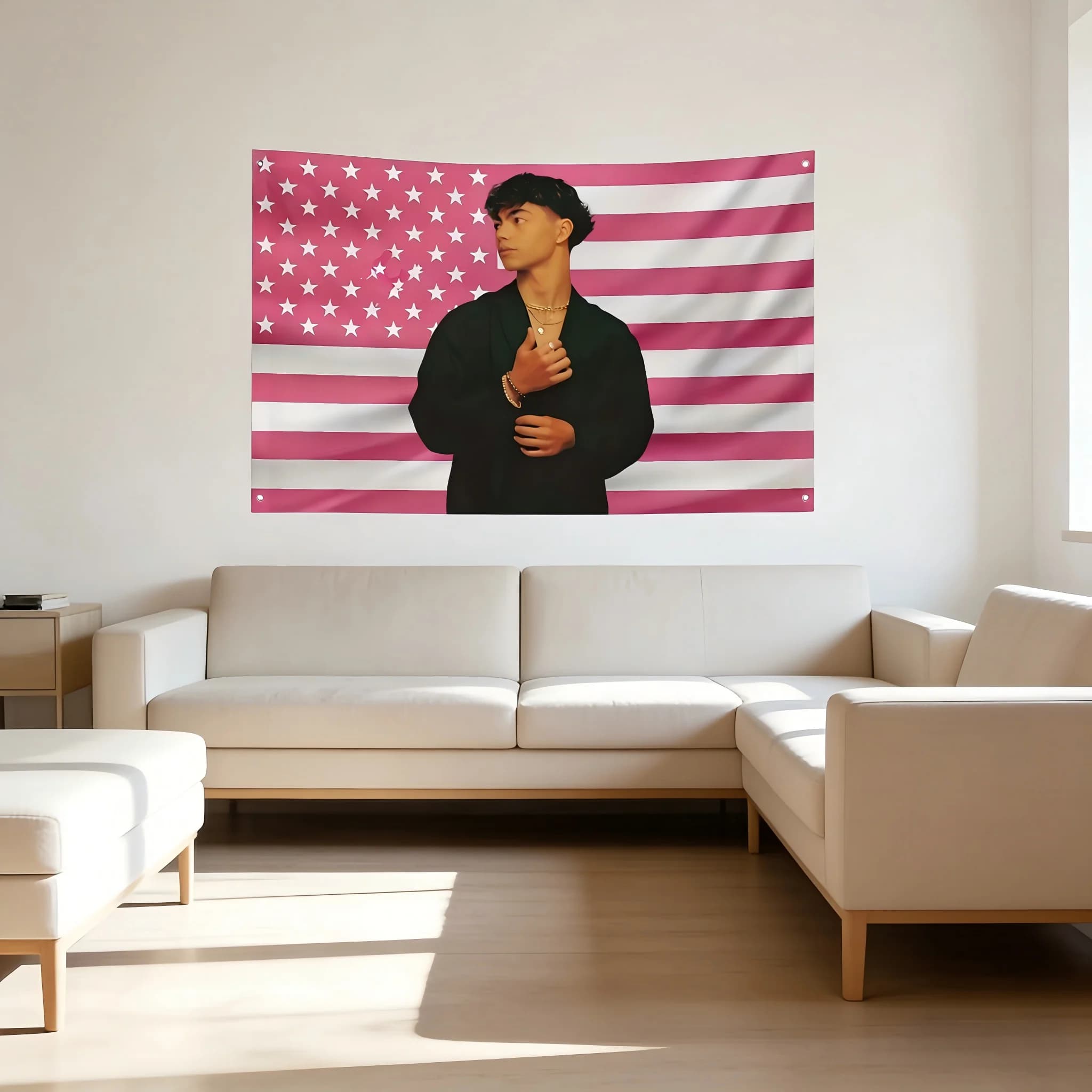 1 bandiera di Malachi Barton, decorazione piatta 2D resistente a tema pop culture, facile da appendere, regalo per gli amanti dei film per la casa