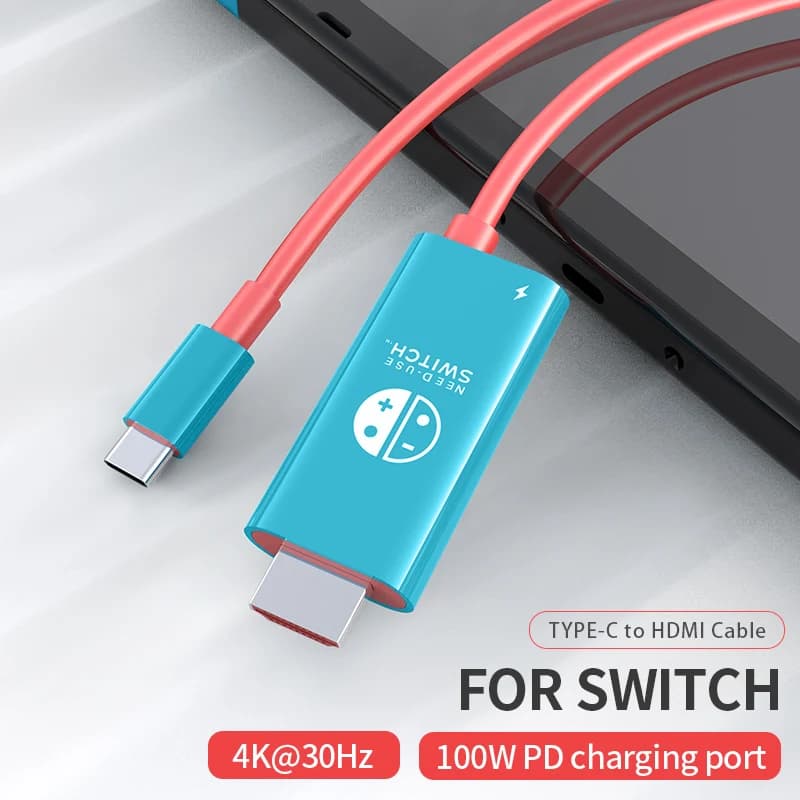 4k 30Hz USB C to HDMI Cable for TV Docking Mode on Switch Steam Deck 2M