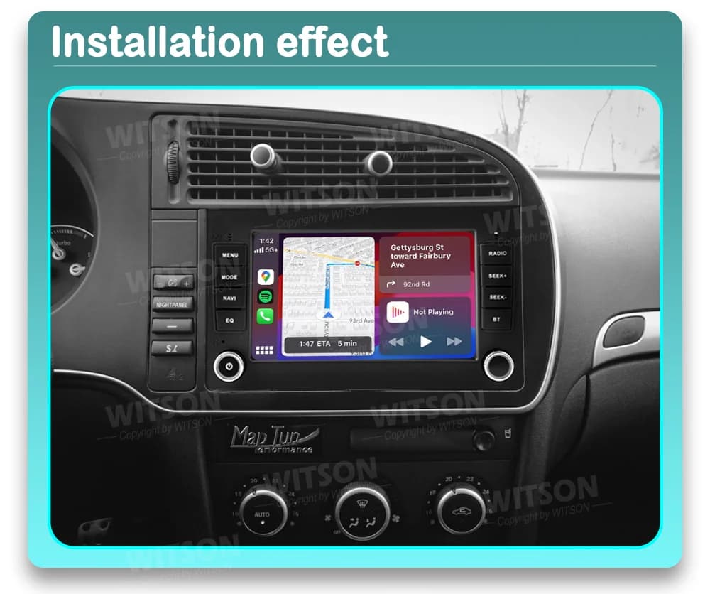 7 "Schermo OEM Stile senza DVD Deck Per SAAB 9-3 93 2007-2012 Car Multimedia Stereo GPS CarPlay Player