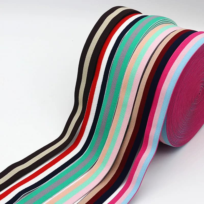 Fettuccia elastica a strisce elastiche a strisce da 25mm fettuccia elastica adatta per scarpe cappelli borse per abbigliamento accessori per il cucito