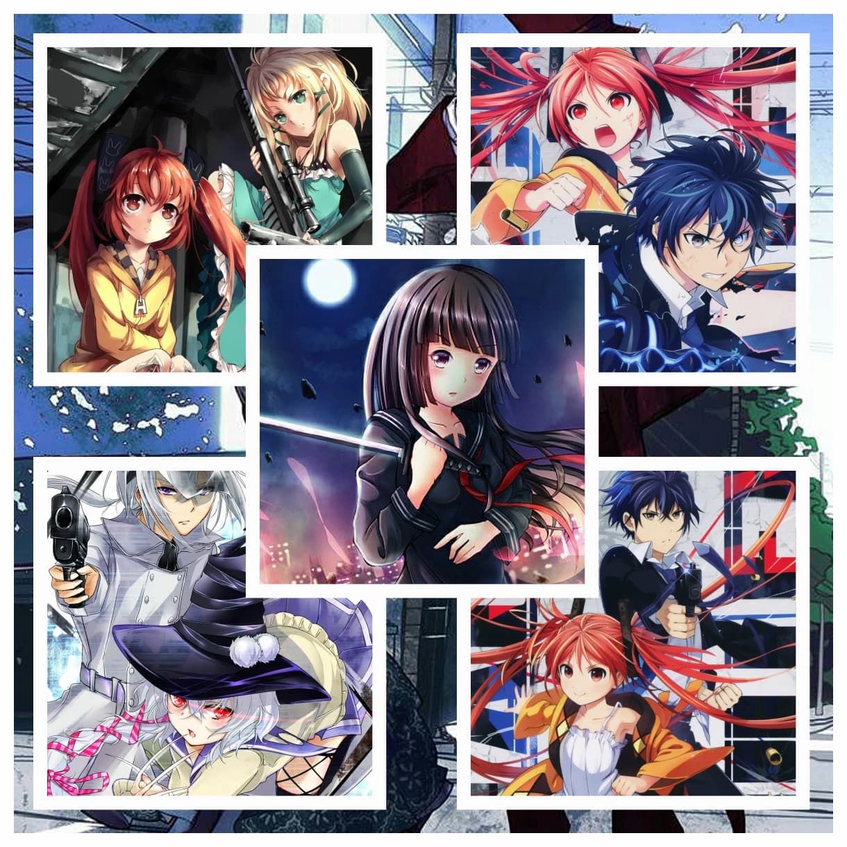 Anime Black Bullet Diamond Rhinestones Painting Japanese Cartoon Cross Stitch Embroidery Pictures Mosaic Full Drill Home Decor