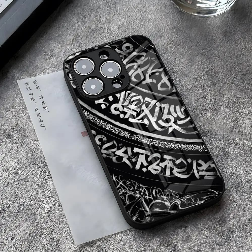 Pokras Lampas Art Graffiti Phone Case For IPhone 17 Pro Max 14 Pro 15 12 11 13 Mini X XR XS 16 Plus SE Glass Cover