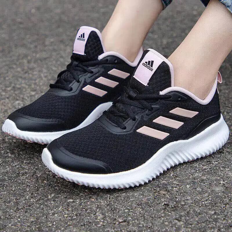 Nuove scarpe da corsa sportive Adidas da donna 2026 ID0352 nere e rosa, sneakers traspiranti in mesh