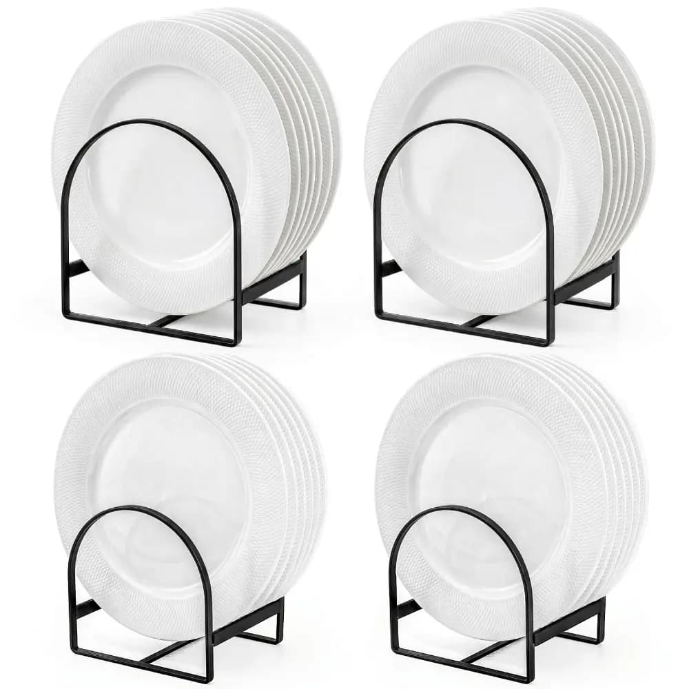 Save Space Plate Storage Rack Waterproof Non-Slip Dish Drying Partition Holder Stable Quick Drying Toilet Paper Holder Kitchen