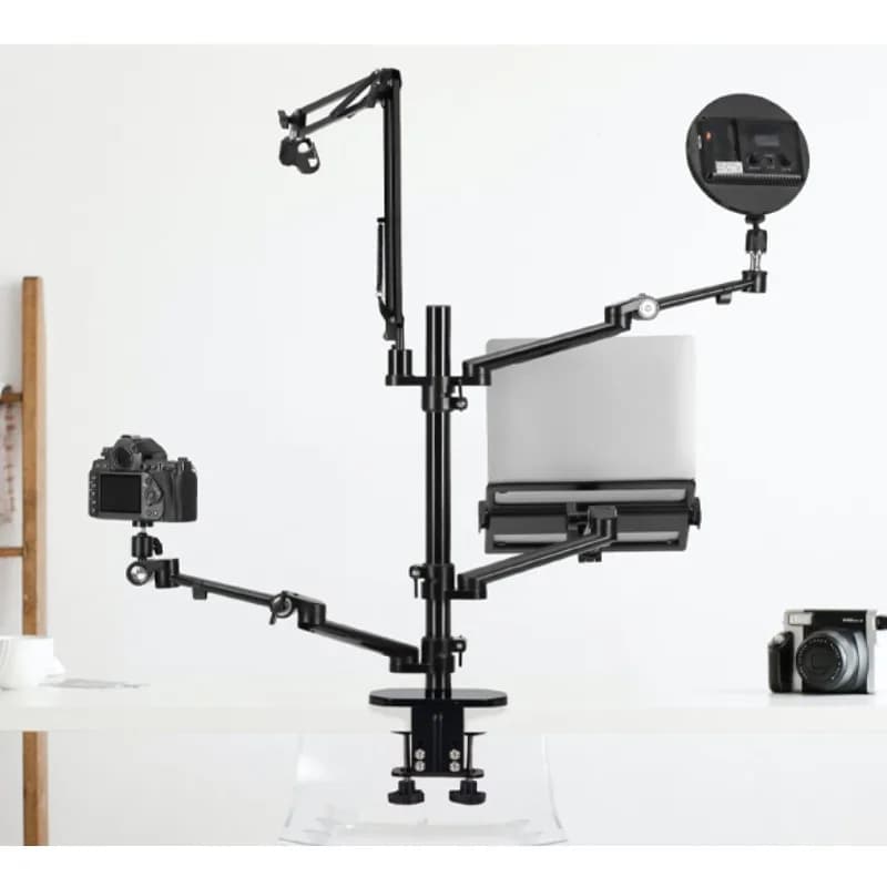 Support for monitor arm with extension arm Support for aluminum computer case monitor