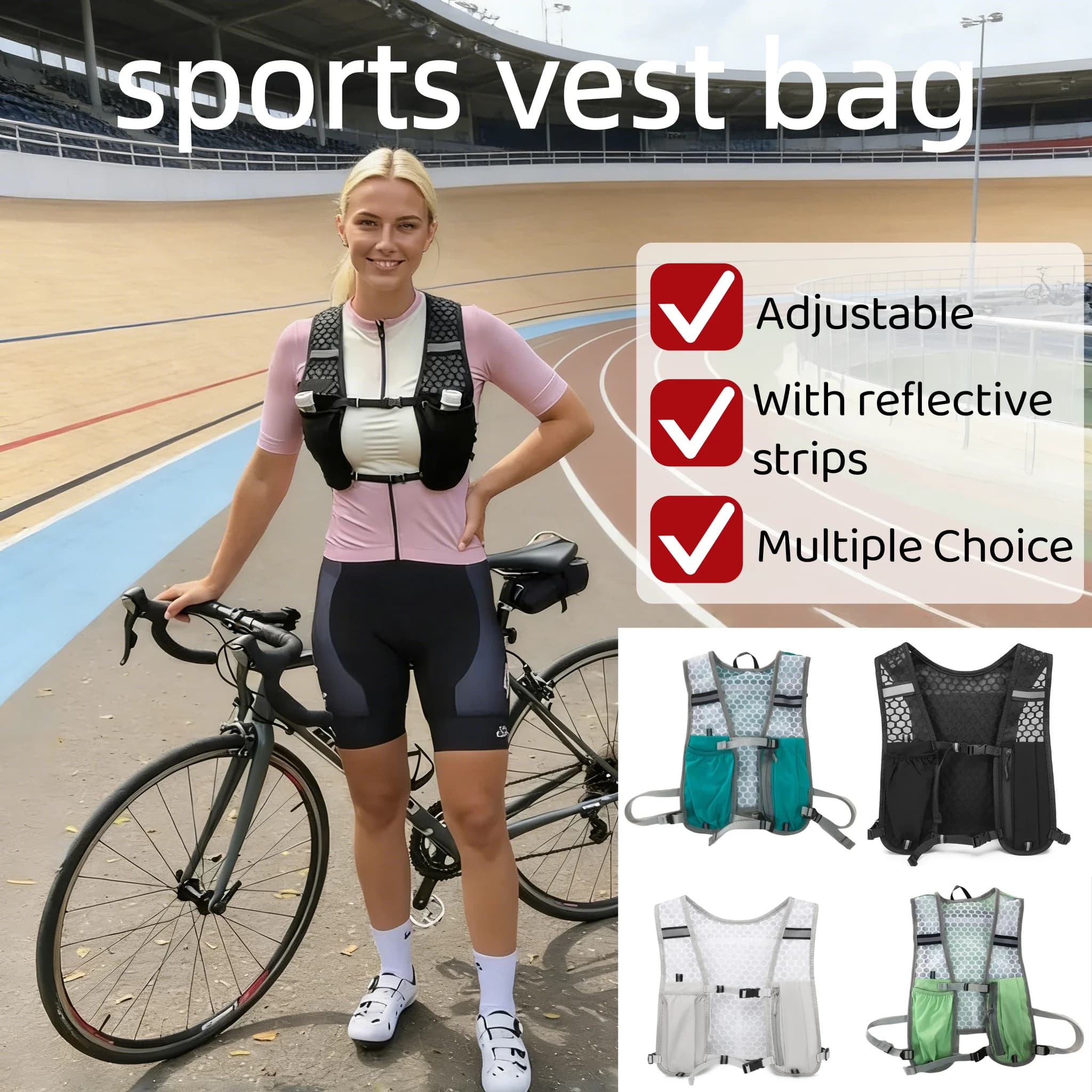 Gilet Idratazione per Maratoneti, Zaino per Corsa Trail, Escursionismo, Ciclismo, Arrampicata, Jogging - Comodo e Regolabile con Scomparto per Acqua