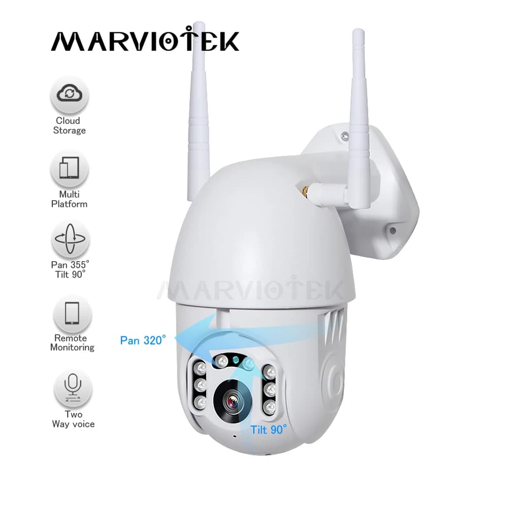 Telecamera IP da esterno, mini telecamera wireless CCTV 1080P, videosorveglianza di rete, sicurezza domestica, visione notturna Wi-Fi, P2P