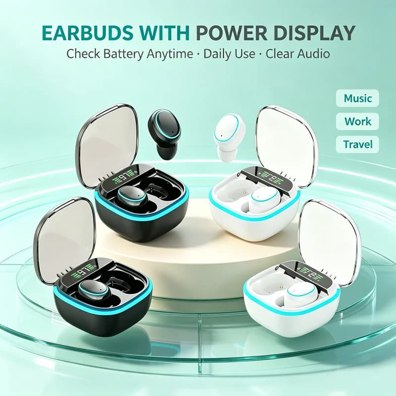 X1 TWS Wireless Headphones LED Power Earphones Digital Display Headset Stereo Sound Bluetooth-compatible for Xiaomi Earbuds
