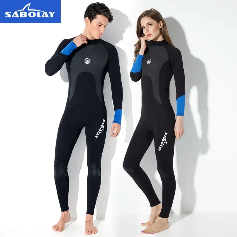 SABOLAY Muta da sub 2 mm Neoprene Maniche lunghe Caldo costume intero Surf Nuoto Snorkeling