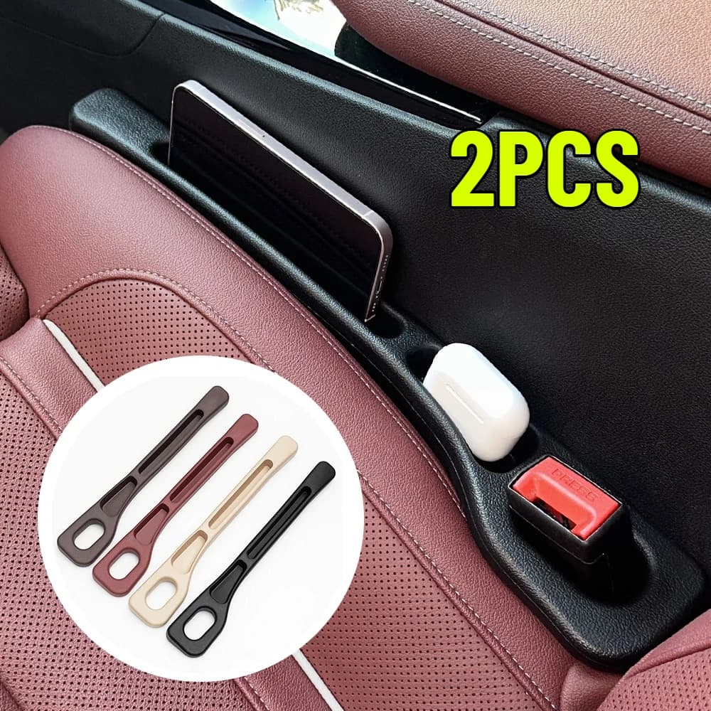 2 Pezzi Organizer Universale per Fessure Sedile Auto, Adatto a Berlina, SUV, Camion, Morbido, Elastico, Multi-Tasca, Anti-Smarrimento, Anti-Perdita, Contenitore Interno ​