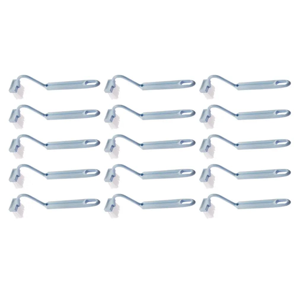Set di 15 Spazzole per Pulizia WC con Manico Lungo a Forma di S, in Plastica, Antiscivolo, per Bagno, Hotel, Ufficio e Uso Commerciale