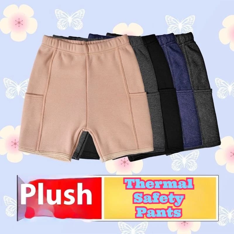 ‌ Pantaloncini foderati in pile termico da donna Pantaloni di sicurezza antiscivolo Intimo di cotone Vita alta Stratificazione calda Taglie forti Comfort invernale