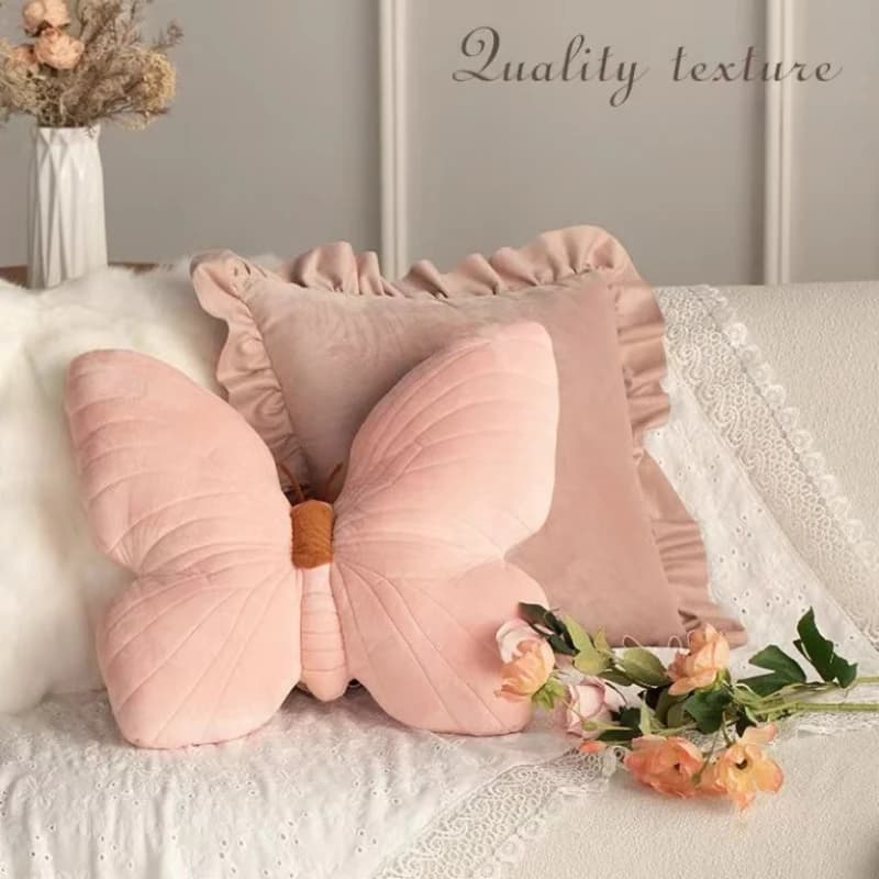 Cuscino a farfalla carino Ins cuscino per divano morbido cuscino a farfalla rosa decorazione per la casa cuscino portatile cuscino alieno creativo