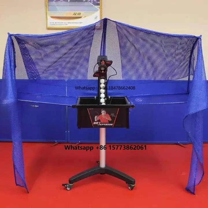 Robot Professionale Automatico Double Fish per Tennis da Tavolo, Macchina Super Lancia-Palline di Terza Generazione, Rete Robotica per Ping Pong Professionale