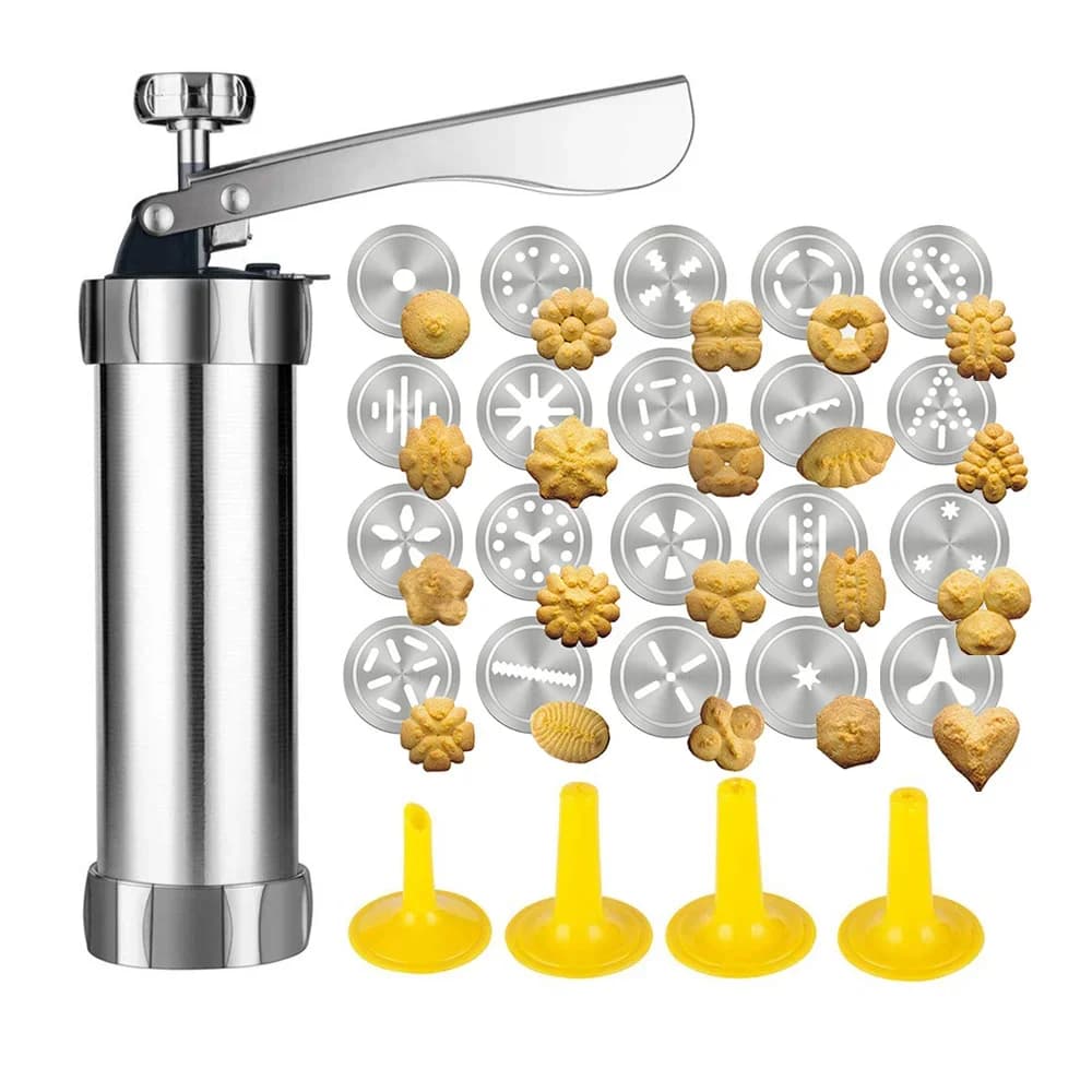 10/20pcs Cookie Press Machine estrusore di biscotti in acciaio inossidabile Press Cookie Gun Kit Set forniture per la cottura di biscotti fai da te
