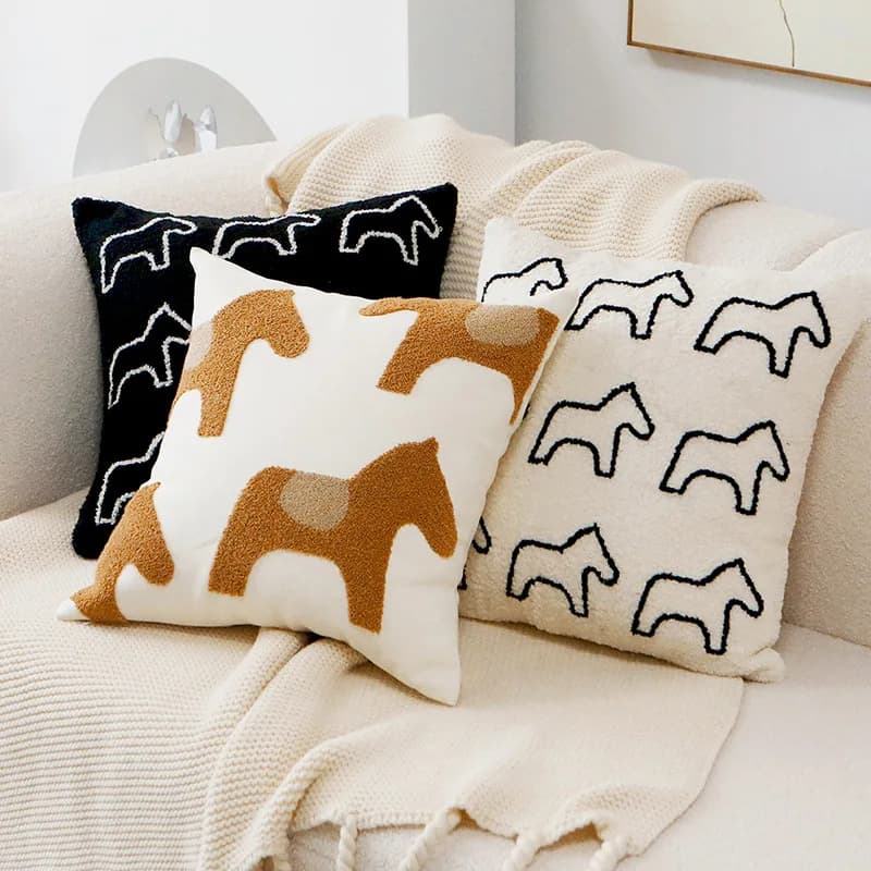 Cute Kids pillow lining Nordic Simple Style living room Homestay Sofa bedside cartoon Throw Pillow Case for bedroom home decoration