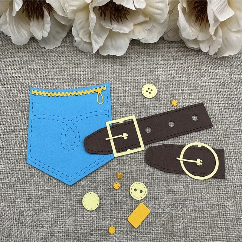 Jeans pocket belt Metal Cutting Dies Stencils Die Cut for DIY Scrapbooking Album Paper Card Embossing