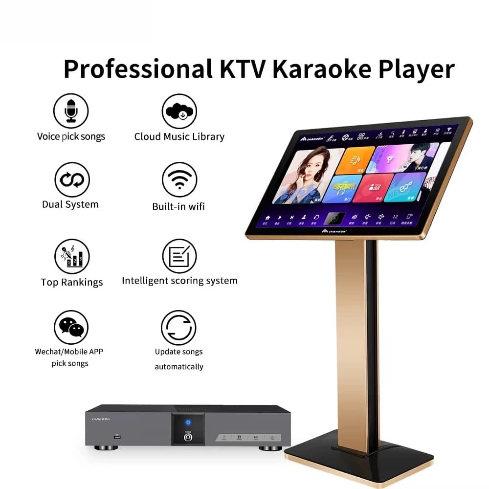 Macchina per karaoke Sistema 4T KTV Lettore karaoke professionale Amplificatore e altoparlante ad alta potenza Set di sistemi Karaoke Prezzo di deposito