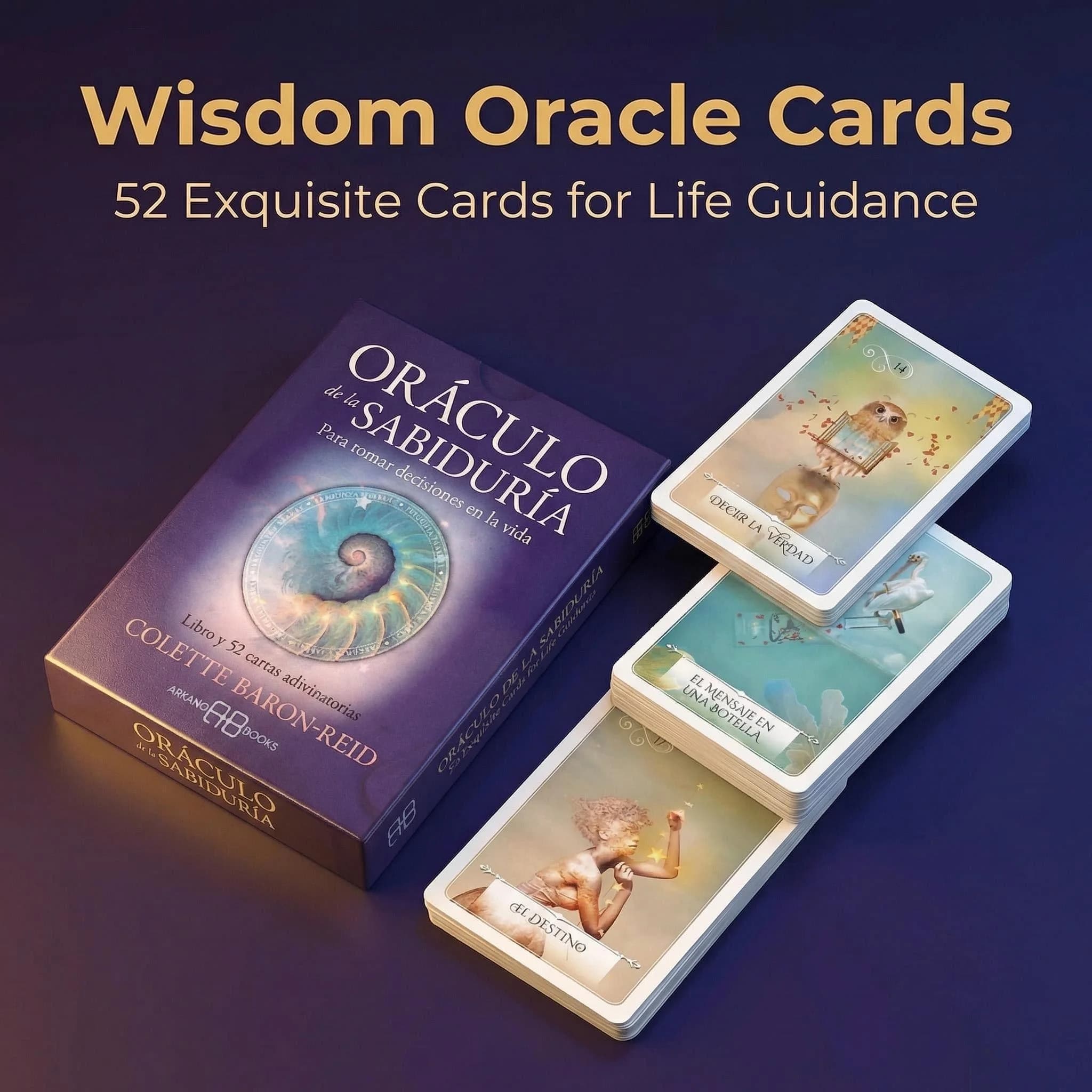 Oracle of Wisdom To Make Decisions In Life 10.5*7.5cm 52 pcs Oracle Cards Spanish Edition Oráculo de la sabiduría