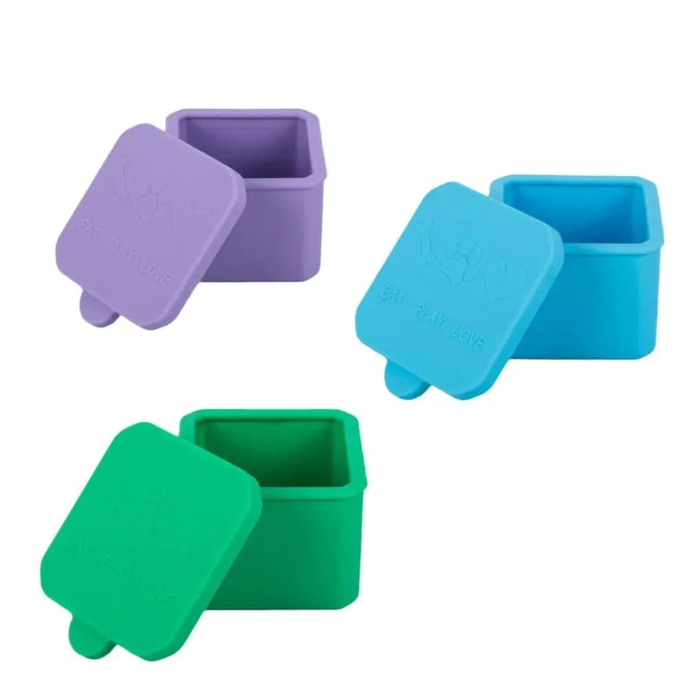 1/3pcs Scatola di distribuzione alimentare in silicone utile Rosso/Rosa/Viola/Verde/Arancio/Blu Contenitori per snack da 2/4 pollici Tazze per salsa Cibo
